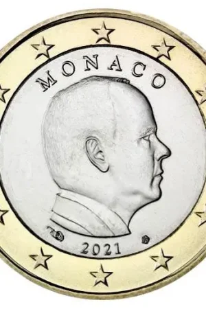 Niska cena Monaco 1 Euro 2021 UNC