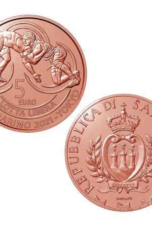 San Marino 5 Euro Worstelen 2021 Najlepsza cena