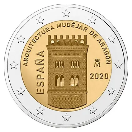 Spanje 2 Euro Aragon 2020 Rabat