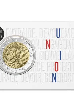 Autentyczny Frankrijk 2 Euro Medisch Onderzoek 2020 Coincard Eenheid