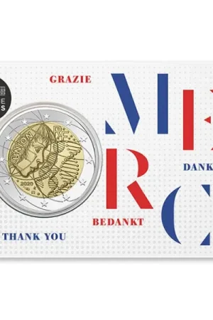 Frankrijk 2 Euro Medisch Onderzoek 2020 Coincard Bedankt Oryginalny