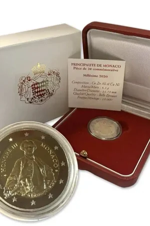 Monaco 2 Euro Honore III 2020 Proof Szybka dostawa