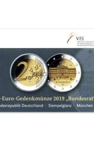 Duitsland 2 Euro Bundesrat 2019 Coincard D Nowość
