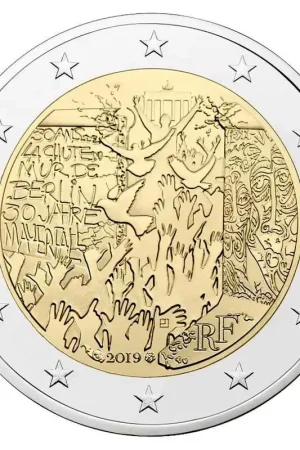 Frankrijk 2 Euro Berlijnse Muur 2019 Darmowa dostawa
