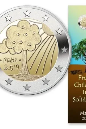 Oryginalny Malta 2 Euro Natuur en Omgeving 2019 Coincard