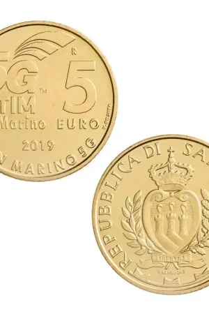 San Marino 5 Euro 5G-Netwerk 2019 Darmowa dostawa