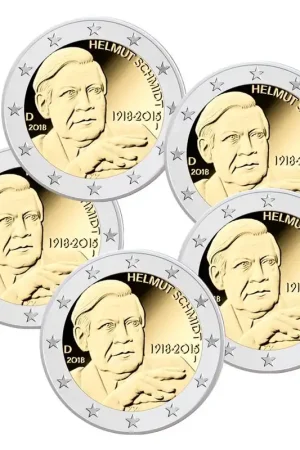 Duitsland 2 Euro Set Helmut Schmidt 2018 Niska cena
