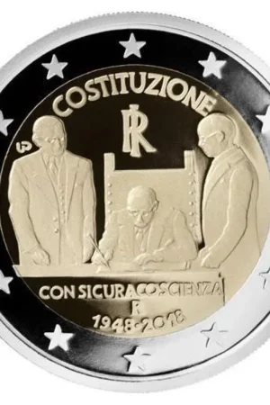 Italie 2 Euro Grondwet 2018 Zwrot pieniędzy
