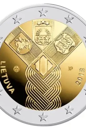 Litouwen 2 Euro Baltische Staten 2018 Zwrot pieniędzy