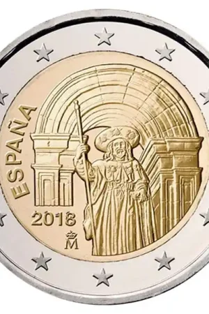 Najlepsza cena Spanje 2 Euro Santiago de la Compostella 2018