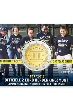Ekspresowa dostawa Belgie 2 Euro Gent 2017 BU NL Coincard