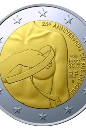 Kup teraz Frankrijk 2 Euro Pink Ribbon 2017 UNC