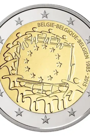 Darmowa dostawa Belgie 2 Euro Europese Vlag 2015