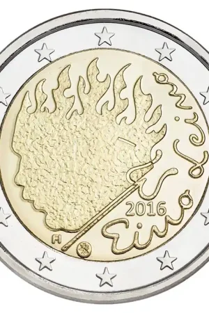 Autentyczny Finland 2 Euro Eino Leino 2016