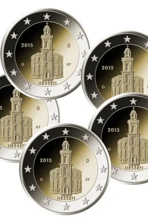 Duitsland 2 Euro Set Hessen 2015 UNC Zwrot pieniędzy
