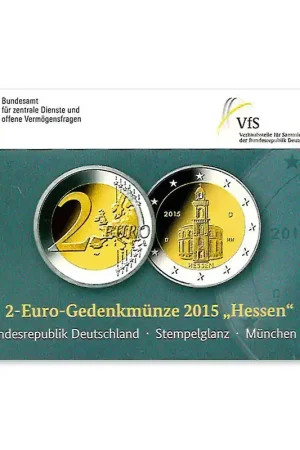 Tylko dziś Duitsland 2 Euro Hessen 2015 Coincard D