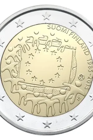 Finland 2 Euro Europese Vlag 2015 Zwrot pieniędzy