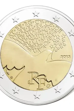 Frankrijk 2 Euro 70 Jaar Vrede 2015 UNC Ostatnia szansa