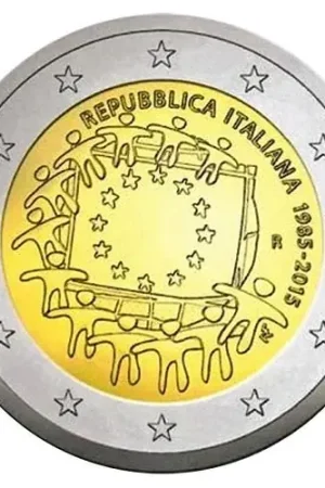 Italie 2 Euro Europese Vlag 2015 Zwrot pieniędzy