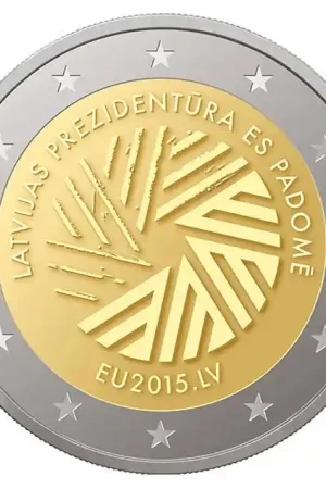 Letland 2 Euro EU-Voorzitter 2015 Rabat