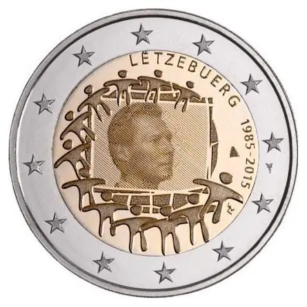 Luxemburg 2 Euro Europese Vlag 2015 Rabat
