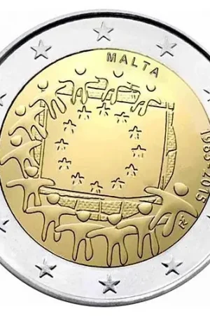 Niska cena Malta 2 Euro Europese Vlag 2015
