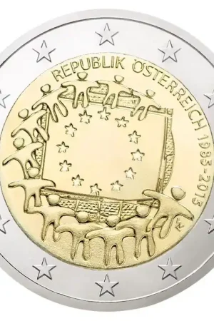 Oostenrijk 2 Euro Europese Vlag 2015. Zwrot pieniędzy