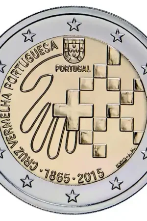 Portugal 2 Euro Rode Kruis 2015 UNC Premium