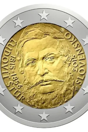 Slowakije 2 Euro Ludovet Å teºr 2015 Autentyczny