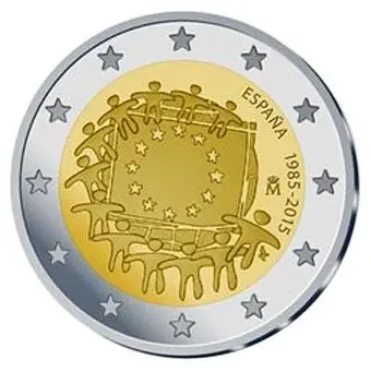Wysoka jakość Spanje 2 Euro Europese Vlag 2015