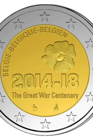 Belgie 2 Euro WW I 2014 UNC Ostatnia szansa