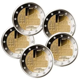 Duitsland 2 Euro Set Baden-We¼rttemberg 2013 UNC Ostatnia szansa