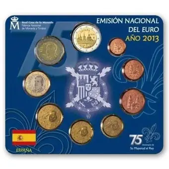 Premium Spanje BU Set 2013 met 2-Euro El Escorial