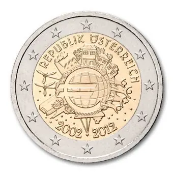 Oostenrijk 2 Euro 10 Jaar Euro 2012 Ekspresowa dostawa