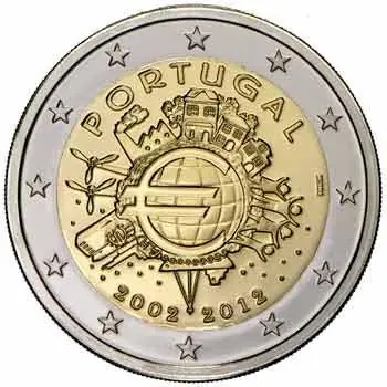 Portugal 2 Euro 10 Jaar Euro 2012 Wyprzedaż