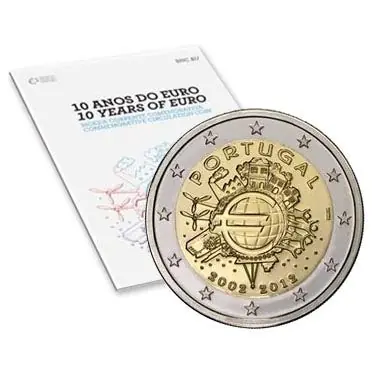 Bezpieczna płatność Portugal 2 Euro 10 Jaar Euro 2012 BU Coincard