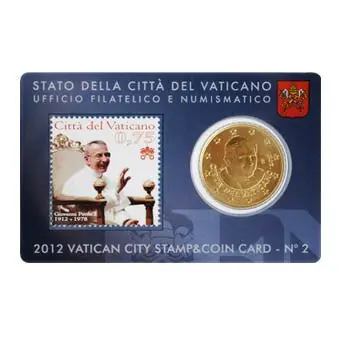 Vaticaan 50 Cent Coincard + Postzegel 2012 Zamów teraz