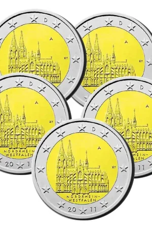 Tani Duitsland 2 Euro Set Nordrhein-Westfalen 2011 UNC