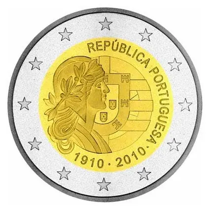 Promocja Portugal 2 Euro Republiek 2010