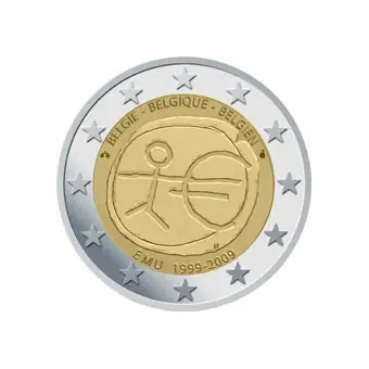 Belgie 2 Euro 10 Jaar EMU 2009 Niska cena