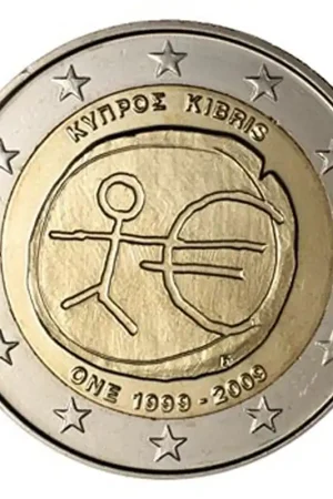 Cyprus 2 Euro 10 Jaar EMU 2009 Promocja
