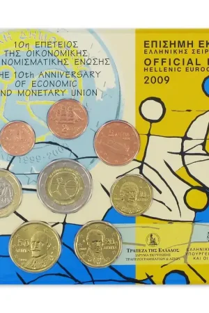 Griekenland BU Set 2009 met 2 Euro 10 Jaar EMU Autentyczny