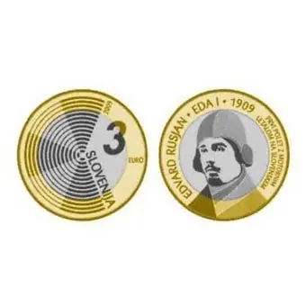 Popularny Slovenie 3 Euro 100 Jaar Luchtvaart 2009