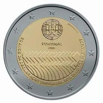 Portugal 2 Euro Mensenrechten 2008 Niska cena