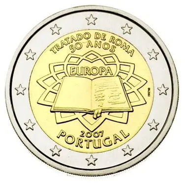 Portugal 2 Euro Rome 2007 Autentyczny