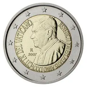 Vaticaan 2 Euro Paus Benedictus 2007 Szybka dostawa