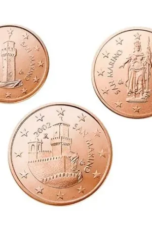 Premium San Marino 1, 2, en 5 Cent 2006 UNC