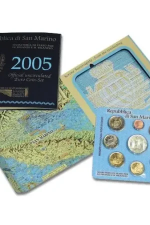 Autentyczny San Marino BU Set 2005 + 5 Euro