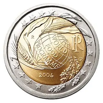 Promocja Italie 2 Euro World Food Program 2004