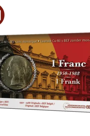 Oferta Belgie Munt 1 Franc Belgique 1950-1988 in coincard FR